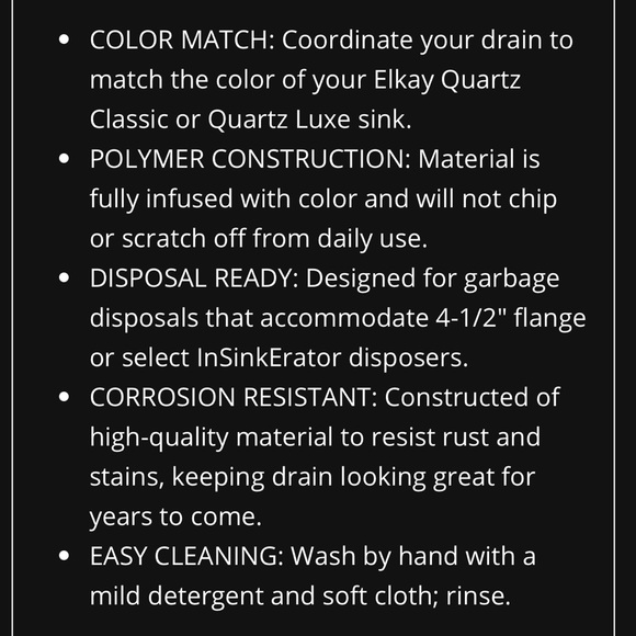 Elkay kitchen sink drain- custom color - Picture 15 of 15